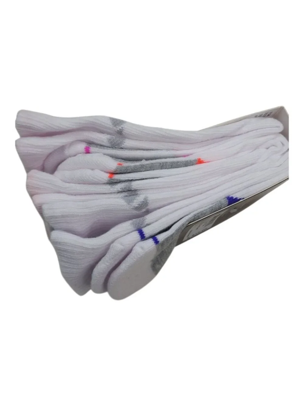 Adidas Womens Cushioned Crew Socks 3-Pack Aeroready White w/Bright Accents